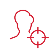pictogramme client cible rouge