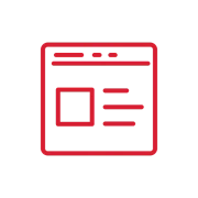 pictogramme site internet rouge