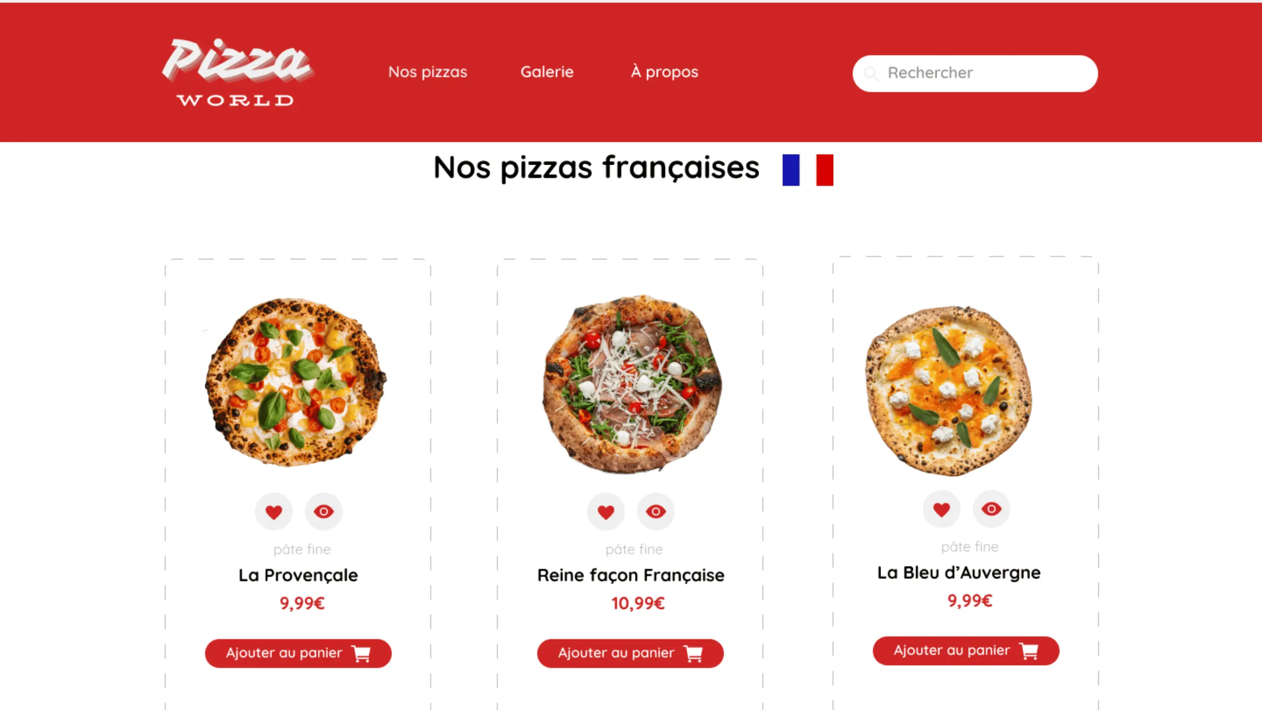 design d un site e commerce de pizzeria